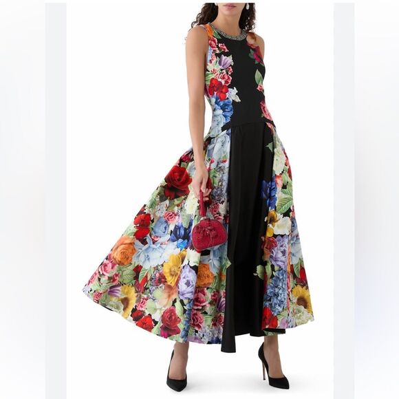 Alice + Olivia Dresses & Skirts - Alice + Olivia
Adley Floral Stretch-Cotton Flared Midi-Dress